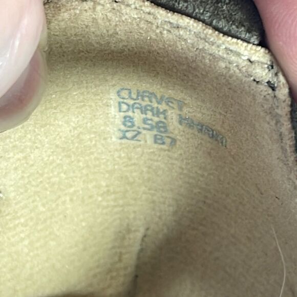 Earth Curvet Khaki Suede Wedge Sandals Sz 8.5 - Picture 6 of 7